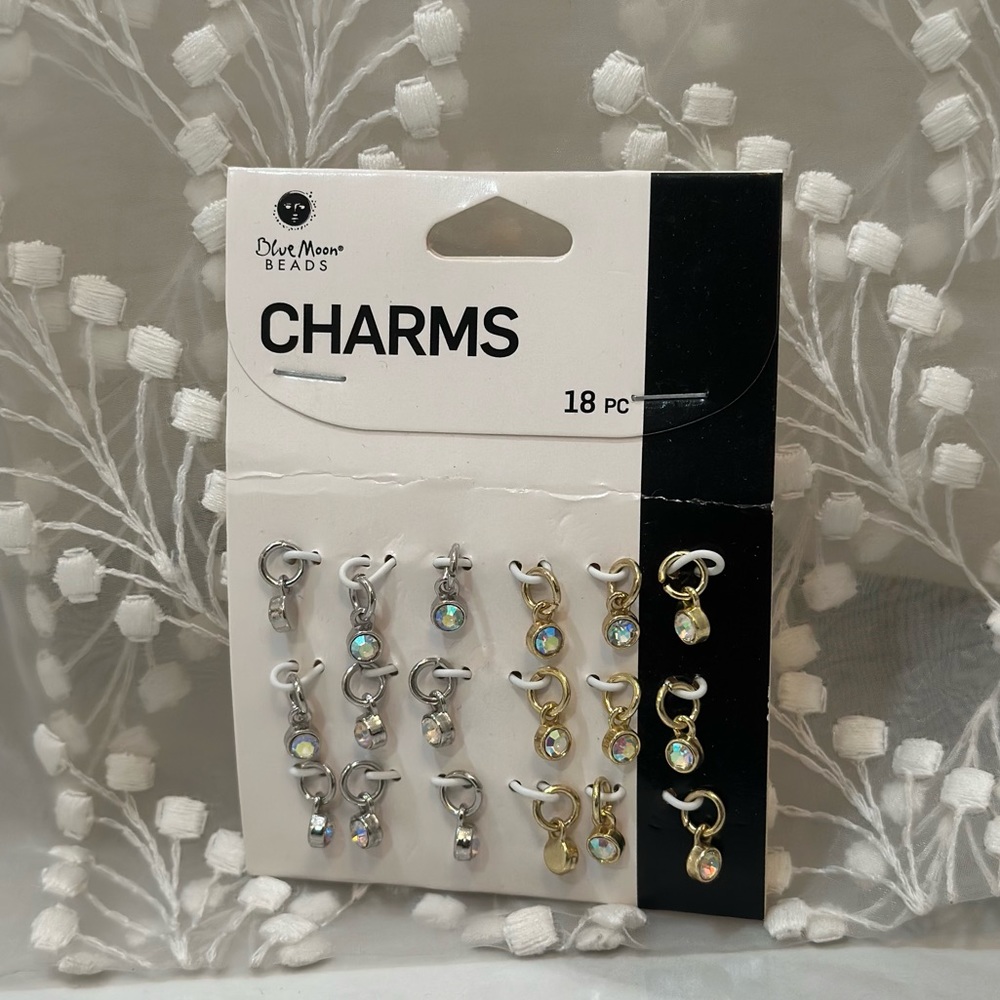 18 pc gold and silver charms for bracelets, DIY’s, and other jewellery items
